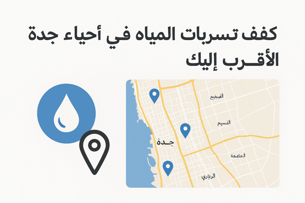 كشف تسربات المياه في أحياء جدة