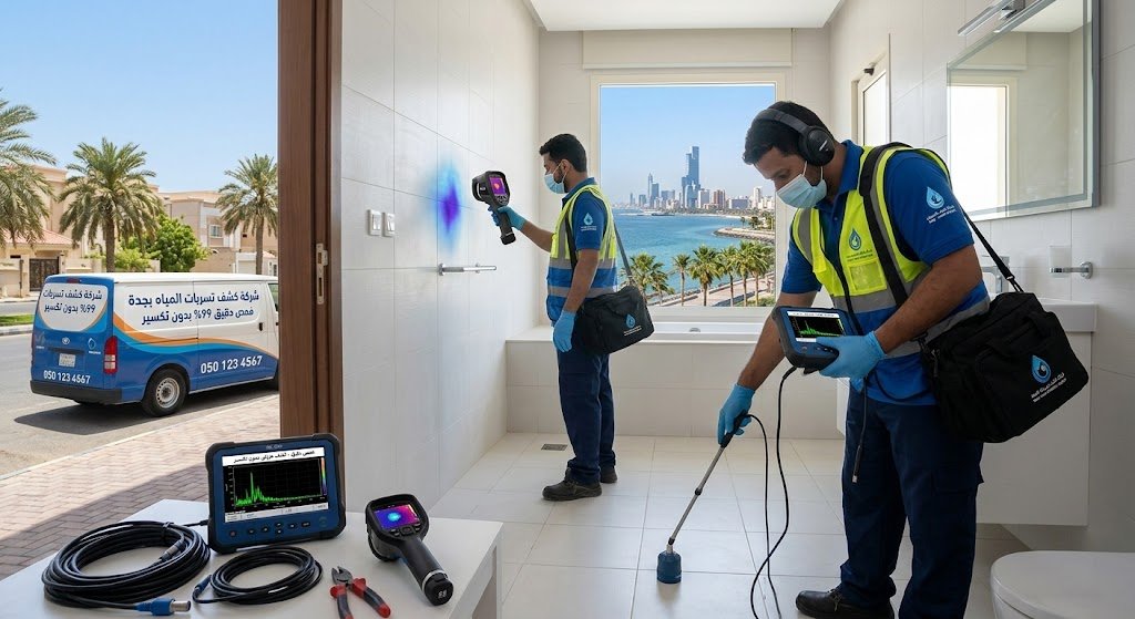 شركة كشف تسربات المياه بجدة تقدم فحص دقيق 99% بدون تكسير