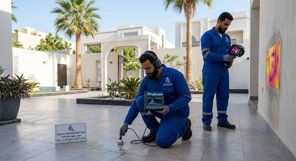 شركة كشف تسربات المياه بجدة تقدم فحص دقيق 99% بدون تكسير